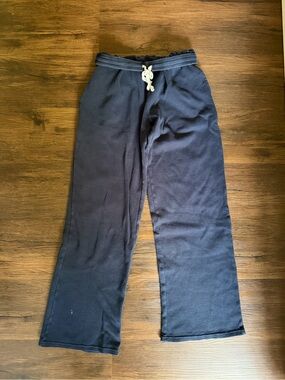 John Galt Anastasia Navy Waffle Knit Sweatpants